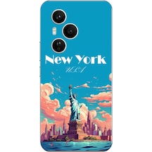 Honor 400 Pro Uyumlu Özgürlük Heykeli New York Baskılı Silikon Kılıf Renkli