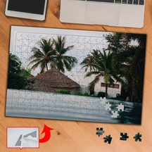 Palmiyeli Tatil Beldesi 240 Parça Puzzle Yapboz Tablo-418360