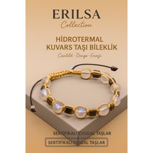 Sertifikalı Hidrotermal Kuvars Doğal Taş Bileklik - 8x8 Mm Canlıl Çok Renkli