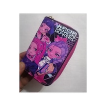 Owlbag Company Owl Bag Kpop Demon Hunterx Pembe Desenli Tasarım Suni Deri Cüzdan Çok Renkli