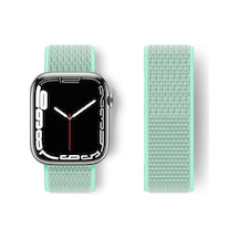 Watch 42mm Hasırlı Cırtcırtlı Kordon - Turkuaz Bz8683140514563