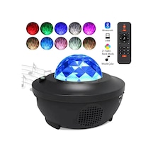 Triline Led Yıldız Bluetooth Usb Projektör Okyanus Dalgası Gece L