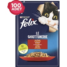 Purina Felix Sığır Etli Pouch Yetişkin Kedi Maması 100 x 85 G