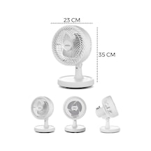 Beyaz 12 Inc Ev - Ofis Kompakt - Sessiz - İki Kademe Masaüstü Vantilatör Sf-7703 5047
