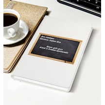 Bk Gift Kişiye Özel Okul Tahtası Tasarımlı Beyaz Defter, Öğretmenler Günü, Öğretmene Hediye Kobitmeyencom33564 Bk Gift