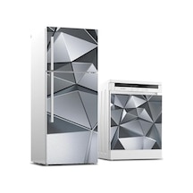 Ayrex Buzdolabı Ve Bulaşık Makinası Beyaz Eşya Sticker Kaplama 3d Metal