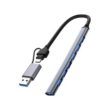 Büro Ev Ofis Cihazları İçin Usbc-7hub Metal Hub