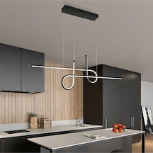 Haldizen / 120 Cm / Sarkıt Avize / Antrasit Gövde / 3 Renk Işık Antrasit