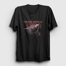 Presmono Unisex Wolf Disturbed T-shirt Siyah