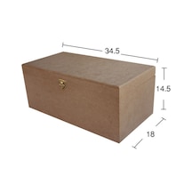Ahşap Dikdörtgen Kutu Klipsli 34,5x18cm Ku341