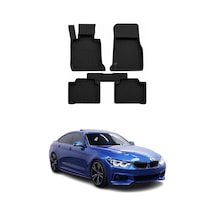 Bmw 4 Series F36 2013-2021 Uyumlu 4d Havuzlu Paspas Kauçuk Siyah 5 Parça