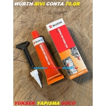 Würth Yüksek Isı Silikonu Isıya Dayanıklı Silikon 70Ml Siyah Ren Siyah
