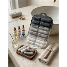 16 Bölmeli Çok Amaçlı Silikon Finger Kalıp - 25x17 Cm - Dekoratif Baton Atıştırmalık, Pasta Ve Hobi Kalıbı - Esnek Yapı, Kolay Temizlenebilir Beyaz-gri-antrasit .