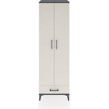 Hyperion Dolap 3 Raflı Tek Çekmeceli Tek Askılı 60x44x195 Ant... Antrasit