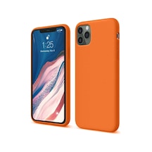 Apple İphone 11 Pro Uyumlu Kılıf First Silikon - Turuncu