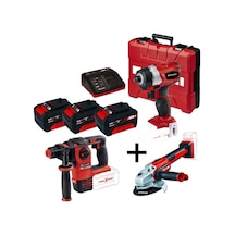 Einhell KİT1 18V Li-ion Akülü Matkap + Taşlama + Kırıcı Delici 3'lü Kömürsüz Makine Seti