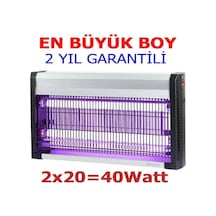 40 Watt Mor Işıklı Yeni Nesil Sinek Öldürücü 2x20w Sivrisinek Yokedici Tavana Asılan 2 Lambalı
