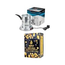 Kefo Galvaniz Elektrikli Nargile Köz Kömür Yakma Makinası / Ocağı + 1kg Nargile Kömürü
