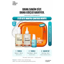 The Simple Plan Calm Hug Kızarıklık & Bariyer Bakım Seti - Serum + Tonik + Temizleyici Çanta Hediyeli 3'lü