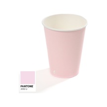 14 Oz Single Wall Baskılı Karton Bardak Pembe 50 Adet 50