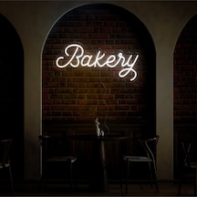 Bakery Yazılı Neon Tabela Beyaz