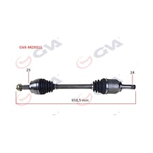 Gva 4429311 Komple Aks Ön Sol Egea 1.3 Mjt Mt 15- İç Aks Kafalı 52068573-55230623-51987807