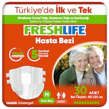 Freshlife Medium Bel Bantlı Yetişkin Hasta Bezi 30 Adet