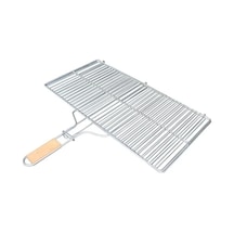 Büyük Boy Mangal Izgarası - 50x30 Cm - Ahşap Saplı