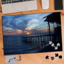 Gün Batımında Deniz İskelesi 240 Parça Puzzle Yapboz Tablo-651