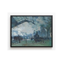 Monet Normandiya Treninin Gelişi, Saint-lazare Garı Çerçevesiz Poster 30x42 Cm A3 Tablo Empresyonist