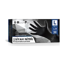 Has-Pet Pudrasız Siyah Nitril Muayene Eldiveni 100'lü x 20 Paket