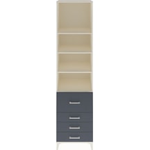 Hyperion Dolap 4 Raflı 4 Çekmeceli 60x44x243 Aytaşı-antrasit Aytaşı