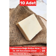 Sabun %100 Doğal Güzel Kokulu El Yüz Saç Cilt Vücut Orijinal Eşek Sütlü Sabunu 120g - 10 Adet Karışık