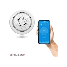 Fonri Akıllı İç Ortam Siren / Isı Nem Ölçer, Wifi, Google Asistan Ve Tuya, Uzaktan Kontrol Wf3-al1-0401-01