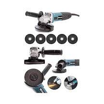 Alman 3000 Watt Professional 125 Mm Sjs Metal Şanzuman Avuç İçi Taşlama Makinesi + 5 Adet Taş