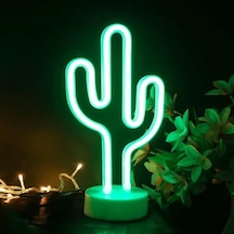 Zensaas41 Neon Işıklı Kaktüs Masa Gece Lambası Zensaa56 Renkli