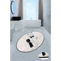 Little Cats Djt 80X100 Cm Banyo Halısı Paspas Yıkanabilir