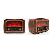 Everton Rt-742 Şömine Göstergeli Bluetooth Fm-usb-tf-aux Şarjlı Nostaljik Radyo