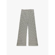 Koton Regular Fit Standart Bel Uzun Kroşe Pantolon Siyah Çizgili 5sak40066ek Siyah Çizgili Siyah