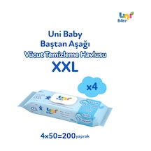 Uni Baby Vücut Temizleme Havlusu Xxl 4'lü 200 Yaprak