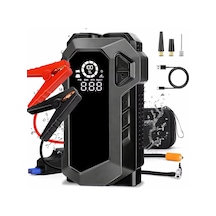 Q18b Akü Takviye Cihazı 12000mah Powerbank, Hava Kompresörü Lastik Şişirme 4 Ü 1 Arada Jump Starter