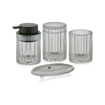The Mia Vinka Banyo Seti 4 Parça Şeffaf 300 Ml Bny0033