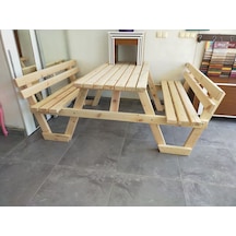 Şen Mobilya Aksesuarları Piknik Masası Sırt Yaslanmalı Çok Renkli