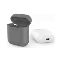 Apple Uyumlu AirPods 1. / 2. Nesil Kılıf Renkli Bitişik Silikon Kılıf 001