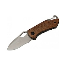 Buck X74 Çakı Ahşap 15 Cm Manuel, Kemerlikli Çok Renkli