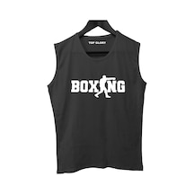 Top Glory Boxingpunch Kolsuz Sporcu T-shirt Tank Top Sporcu Fitness Atlet Siyah