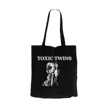 Aerosmith Toxic Twins Siyah Kanvas Bez Çanta Siyah