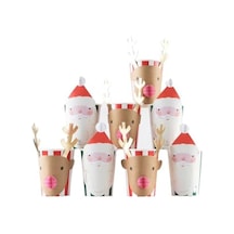 - Christmas Honeycomb Cups - Yeni Yıl Bardak 8'li "