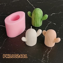 Pk1002481 - Silikon Kalıp Mum Kalıbı - Kaktüs