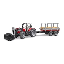 M.Ferguson 7480 Kepçeli Traktör & Kütük Taşiyan Römork Br02046